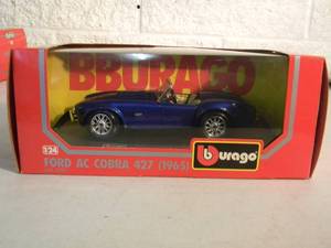 BBURAGO 124 SCALE DIE-CAST FORD AC COBRA 1965 cod. 0513 - GREAT PIECE - NICE - IN BOX - SEE PICTURES