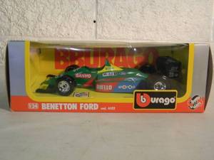 BBURAGO 124 SCALE DIE-CAST BENETTON FORD cod. 6102 - GREAT PIECE - NICE - IN BOX - SEE PICTURES