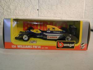 BBURAGO 124 SCALE DIE-CAST WILLIAMS FW14 cod. 6108 - GREAT PIECE - NICE - IN BOX - SEE PICTURES