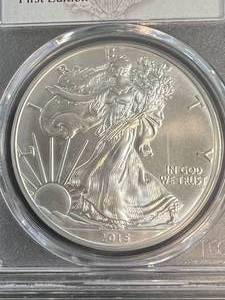 lot 01 image: 2015 AMERICAN SILVER EAGLE PCGS MS70