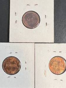 lot 15 image: 1 WHEAT CENT AND 2 LINCOLN CENTS 1951-D 1963 1964