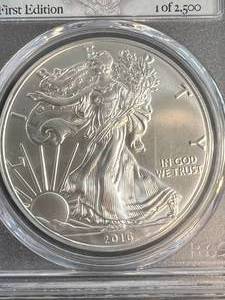 lot 18 image: 2016 AMERICAN SILVER EAGLE PCGS MS70