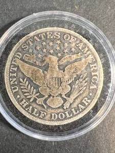 lot 24 image: 1906 US BARBER HALF DOLLAR IN AIRTITE