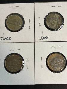 lot 51 image: 4 US JEFFERSON NICKELS 1943-D 1944-S 1955-D 1959-D