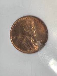 lot 66 image: 1944-S US WHEAT CENT NGC MS66RD