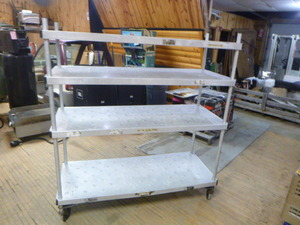 lot 20 image: Metal Shelving on Wheels