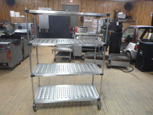 lot 24 image: Metal Shelving on Wheels