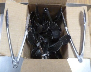 lot 32 image: 24 Metal Tongs