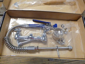 lot 52 image: Waterloo Wall Mount Faucet with Sprayer