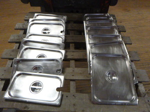 lot 53 image: 16 Stainless Steam Table Lids