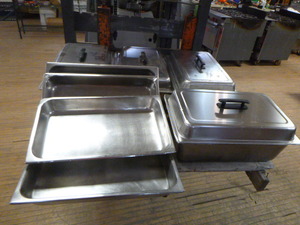 lot 54 image: Stainless Steam Table Pans and Lids