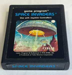lot 13 image: Vintage ATARI 2600 Space Invaders Video Game (CX2632) (Working)