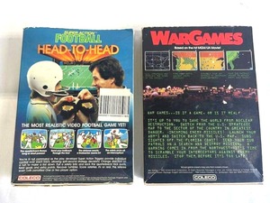 lot 33 image: War Games and Super Action Football (Coleco Vision) - Boxes Only (No Games)