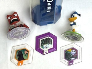 lot 72 image: Disney Infinity Lot - Power Disc Holder, Tron, Donald Duck, Inside Out, and More