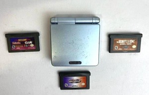 lot 103 image: Nintendo Game Boy Advance SP (Working) with 3 Games