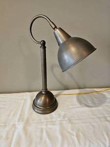 lot 133 image: Brushed Finish Brass Desk Lamp