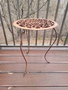 lot 229 image: Charming Pressed Iron Plant Stand