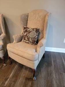 lot 184 image: Refined Grey Upholstered Armchair Pair - Hammery by La-Z-Boy