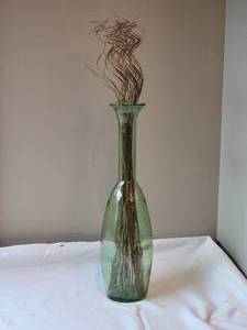 lot 257 image: Slender Green Opaque Glass Vase Decor