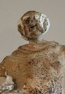 lot 190 image: Fine Art Studio Ceramic Candleholder Sculpture - Jolly Monk