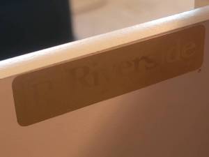 lot 150A image: Riverside Modern White Bedside Table