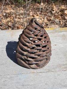lot 114 image: Intriguing Iron Pine Cone Bell
