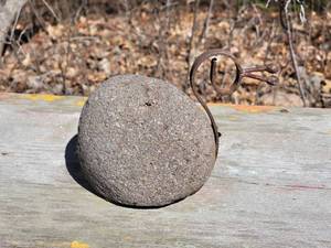lot 112 image: Funky StoneIron Snail Garden Sculpture