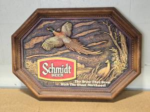 lot 23 image: Plastic Schmidt Beer Pheasant Sign