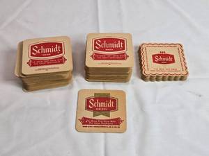 lot 44 image: Lot of 76 Schmidt Beer Bar Coasters