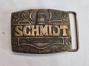 lot 48 image: Schmidt Belt Buckle 1977 Indiana Metal Craft