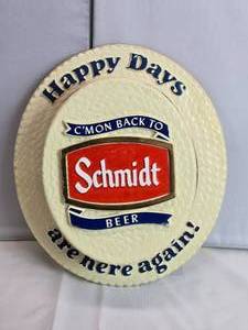 lot 58 image: Schmidt Beer Hat Shaped Plastic Sign