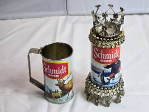 lot 68 image: Decorative Schmidt Can Art and Can Mug