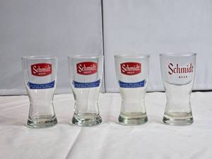 lot 97 image: Lot of 4 Schmidt Beer Glasses