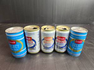 lot 115 image: 5 Vintage Schmidt Select Cans - One is Full