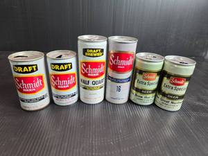 lot 116 image: Lot of 6 Vintage Schmidt Cans
