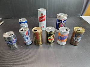 lot 120 image: Lot of 9 Misc. Brand Vintage Beer Cans
