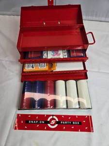 lot 147 image: Snap-on Tool Box Party Games - Poker, Cribbage and More