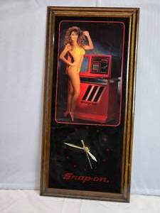 lot 148 image: Snap-on Pin Up Girl Wall Clock