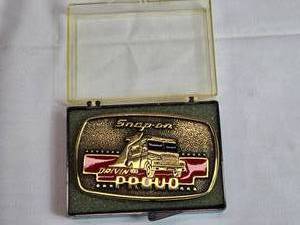 lot 168 image: Snap-on 1989 Brass Belt Buckle