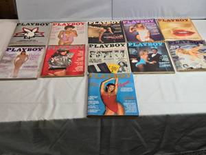 lot 196 image: Lot of 11 Playboy from 1979 - Some missing centerfolds, see desc.