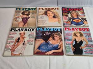 lot 198 image: Lot of 6 Playboy from 1981