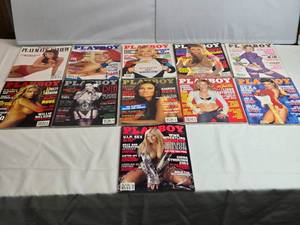 lot 201 image: Lot of 11 Playboy from 2000-2003