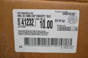 G - 10lb Box of Frozen Hormel Smoked Pork Chops Packed 122223
