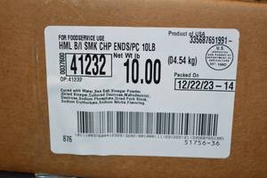 G - 10lb Box of Frozen Hormel Smoked Pork Chops Packed 122223