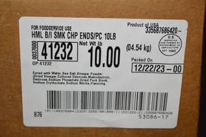 G - 10lb Box of Frozen Hormel Smoked Pork Chops Packed 122223