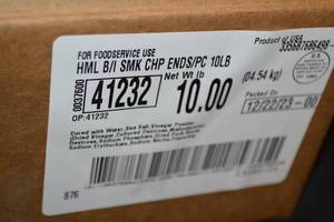 G - 10lb Box of Frozen Hormel Smoked Pork Chops Packed 122223