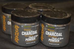4ct inVitamin Natural Activated Charcoal Organic Tooth &amp Gum Powder Citrus Flavor
