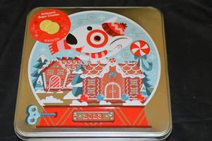 Sealed Tin of Target Bullseyes Sugar Cookies