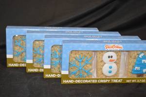 4ct Seasonal Hand Decorated Rice Crispy Treats
