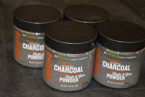 4ct inVitamin Natural Activated Charcoal Organic Tooth & Gum Powder Cinnamint Flavor